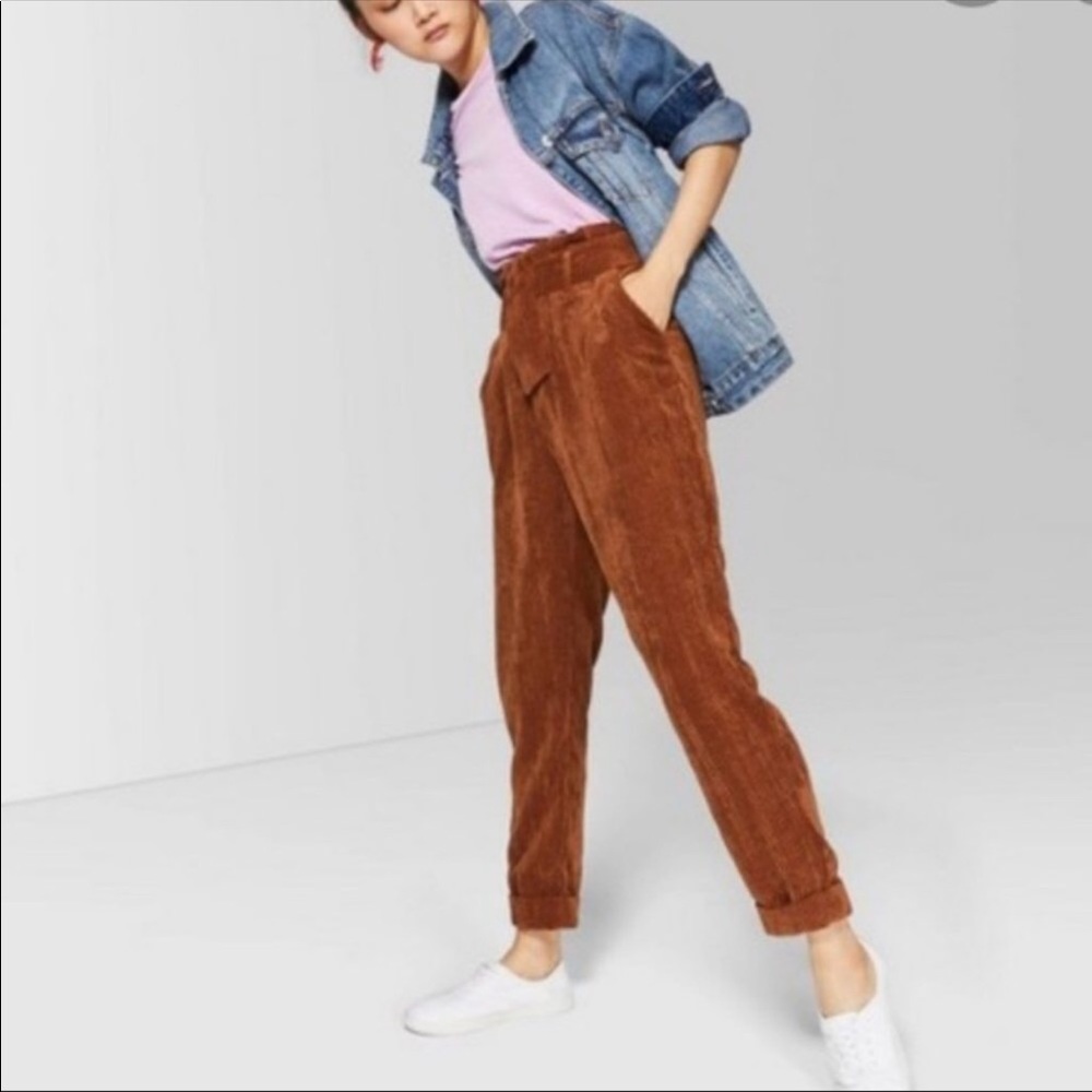 Wild Fable paper bag waist corduroy pants